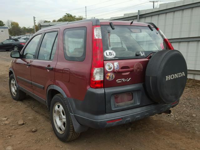 JHLRD78505C047848 - 2005 HONDA CR-V LX RED photo 3