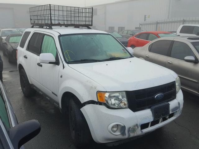 1FMCU49H38KB26186 - 2008 FORD ESCAPE HEV WHITE photo 1