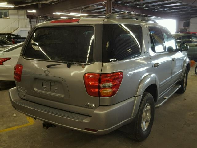 5TDZT34A23S202987 - 2003 TOYOTA SEQUOIA SR SILVER photo 4