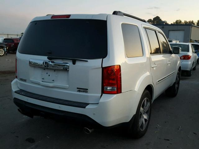 5FNYF4H99EB007761 - 2014 HONDA PILOT TOUR WHITE photo 4