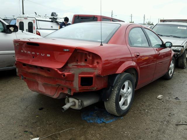 1B3EL46X74N229715 - 2004 DODGE STRATUS RED photo 4