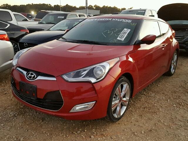 KMHTC6AD8HU312222 - 2017 HYUNDAI VELOSTER RED photo 2