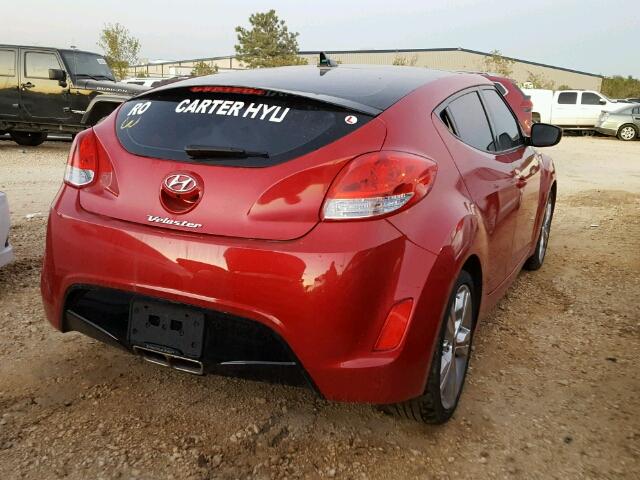 KMHTC6AD8HU312222 - 2017 HYUNDAI VELOSTER RED photo 4