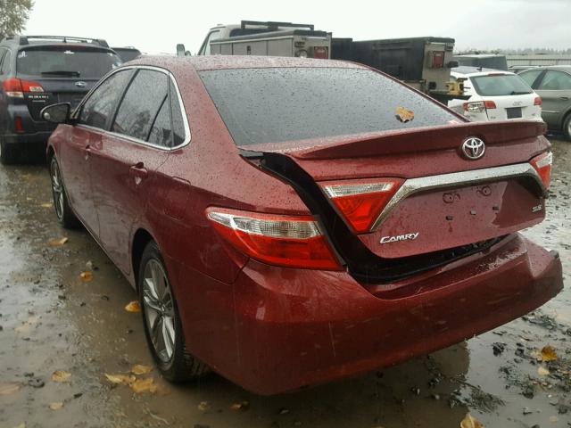 4T1BF1FK9GU588825 - 2016 TOYOTA CAMRY LE BURGUNDY photo 3