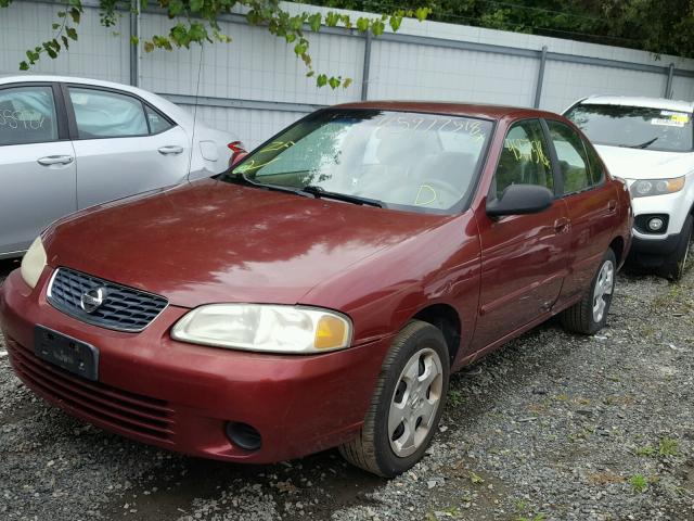 3N1CB51DX3L799396 - 2003 NISSAN SENTRA XE RED photo 2