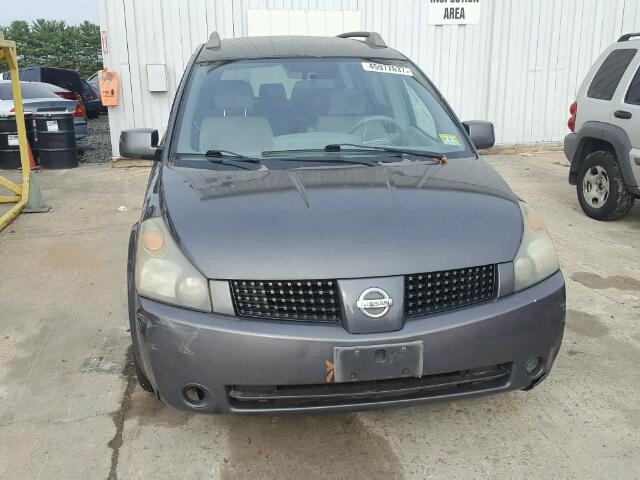 5N1BV28U76N123265 - 2006 NISSAN QUEST S GRAY photo 9