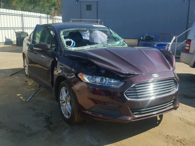 3FA6P0H77DR179866 - 2013 FORD FUSION SE BURGUNDY photo 1