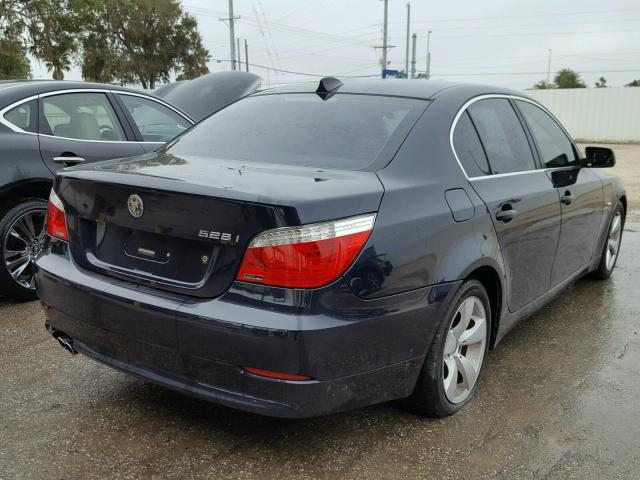 WBANU53548C116923 - 2008 BMW 528 I BLUE photo 4