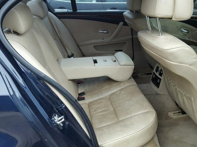 WBANU53548C116923 - 2008 BMW 528 I BLUE photo 6