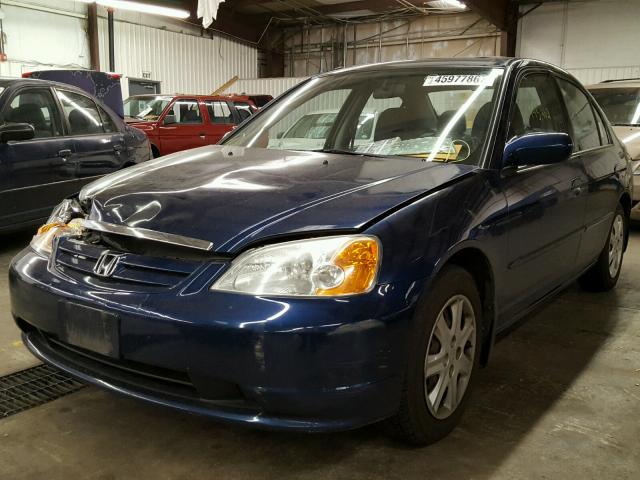 2HGES26873H596556 - 2003 HONDA CIVIC EX 蓝色 照片 2
