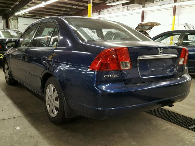 2HGES26873H596556 - 2003 HONDA CIVIC EX BLUE photo 3