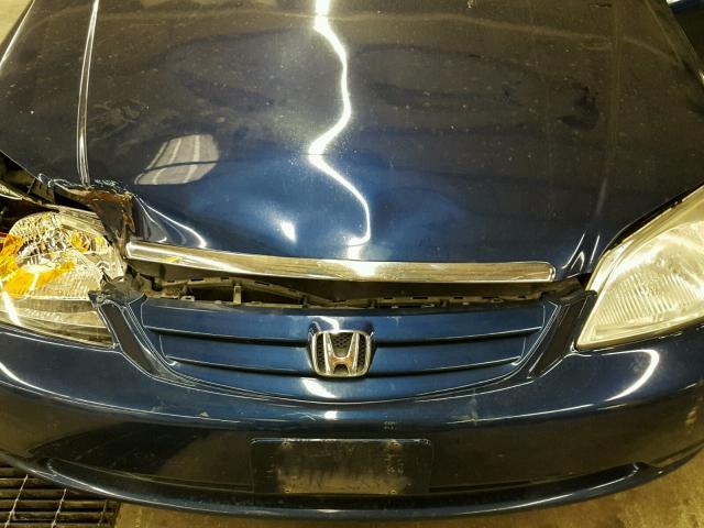 2HGES26873H596556 - 2003 HONDA CIVIC EX BLUE photo 7