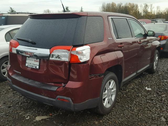 2CTALBEW4A6347736 - 2010 GMC TERRAIN SL RED photo 4