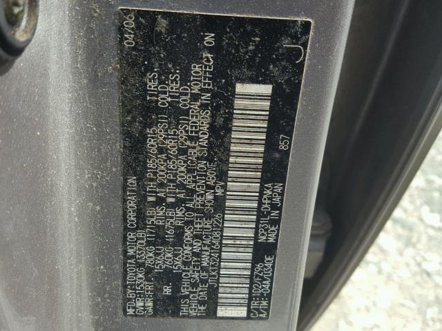 JTLKT324164081226 - 2006 TOYOTA SCION XB Күміс фото 10