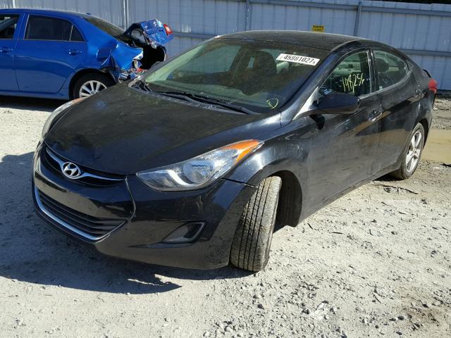 5NPDH4AE6DH317480 - 2013 HYUNDAI ELANTRA GL BLACK photo 2