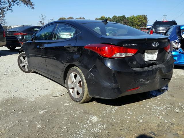 5NPDH4AE6DH317480 - 2013 HYUNDAI ELANTRA GL BLACK photo 3