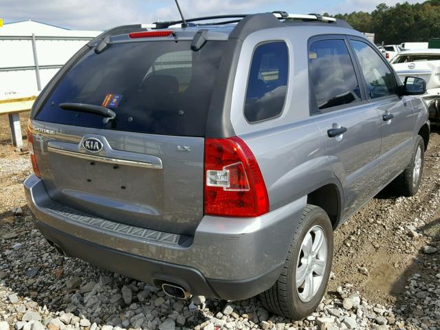 KNDJF724597570527 - 2009 KIA SPORTAGE L GRAY photo 4