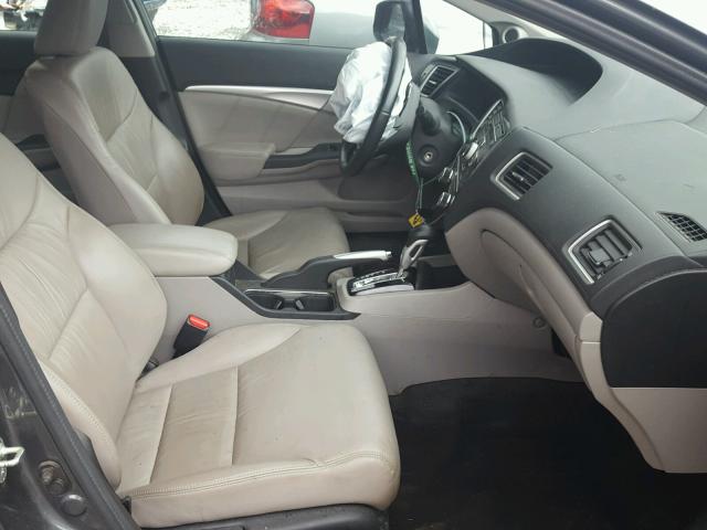 2HGFB2F91DH568900 - 2013 HONDA CIVIC EXL فحمي صورة 5