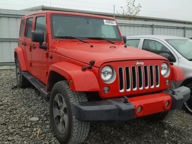 1C4BJWEGXGL182698 - 2016 JEEP WRANGLER U RED photo 1