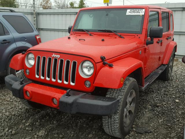 1C4BJWEGXGL182698 - 2016 JEEP WRANGLER U RED photo 2