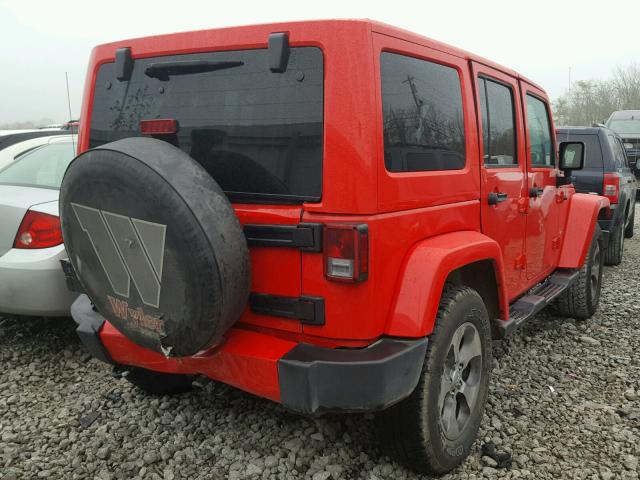 1C4BJWEGXGL182698 - 2016 JEEP WRANGLER U RED photo 4