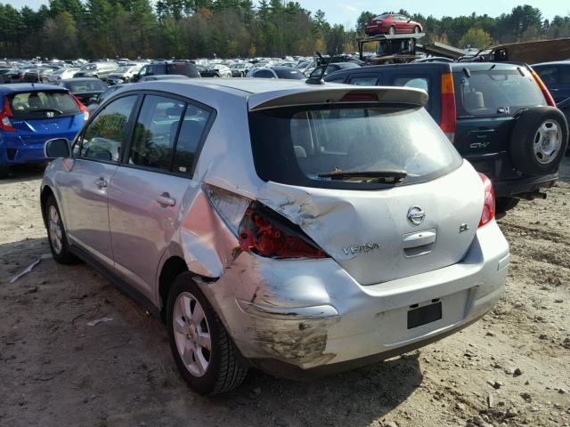 3N1BC13E57L406787 - 2007 NISSAN VERSA S SILVER photo 3