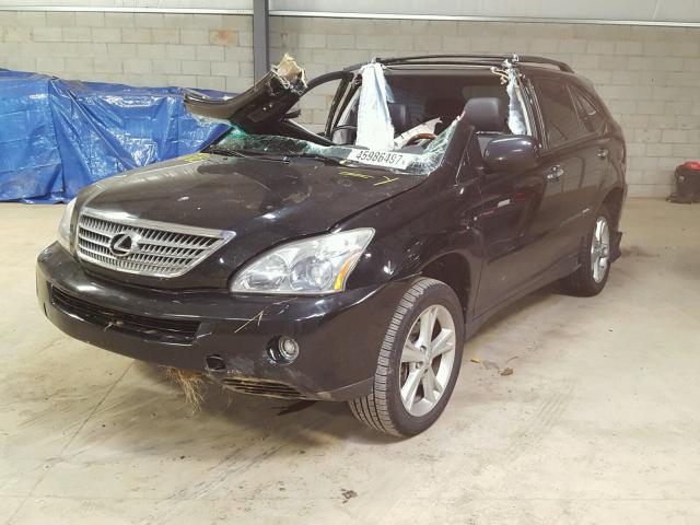 JTJHW31U282066793 - 2008 LEXUS RX 400H BLACK photo 2