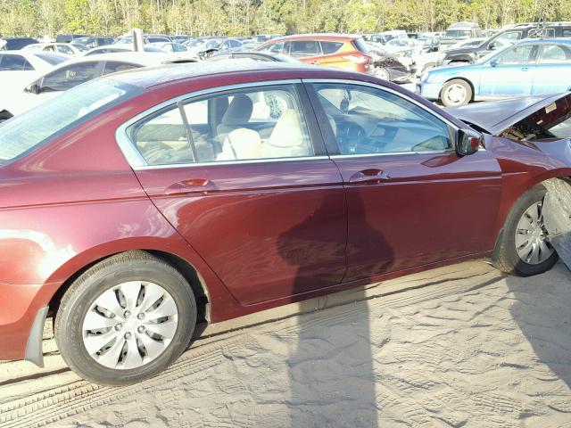 1HGCP26389A083336 - 2009 HONDA ACCORD LX MAROON photo 9