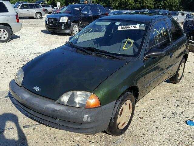 2C1MR2260Y6718233 - 2000 CHEVROLET METRO GREEN photo 2