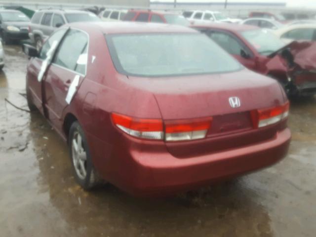 1HGCM566X3A117109 - 2003 HONDA ACCORD EX BURGUNDY photo 3