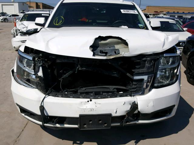 1GNLC2EC0FR582132 - 2015 CHEVROLET TAHOE POLI WHITE photo 9