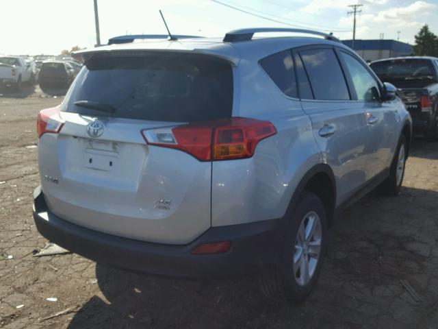 2T3RFREV2DW098027 - 2013 TOYOTA RAV4 XLE SILVER photo 4