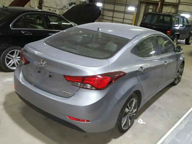 5NPDH4AE4FH552320 - 2015 HYUNDAI ELANTRA SE GRAY photo 4