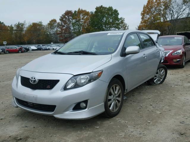 2T1BU4EE4AC330515 - 2010 TOYOTA COROLLA SILVER photo 2