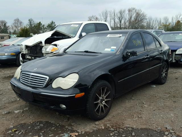 WDBRF64J32F254280 - 2002 MERCEDES-BENZ C320 BLACK photo 2