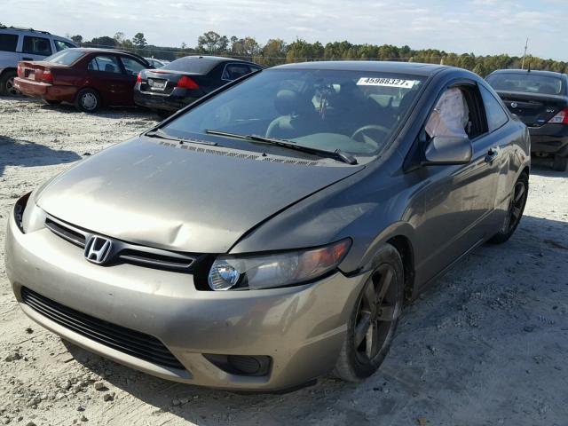 2HGFG12866H546855 - 2006 HONDA CIVIC EX GRAY photo 2