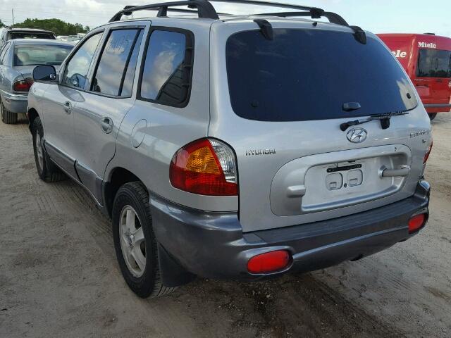 KM8SC13D23U424874 - 2003 HYUNDAI SANTA FE G SILVER photo 3