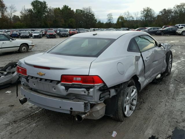 2G1FB1E32F9230756 - 2015 CHEVROLET CAMARO LS SILVER photo 4