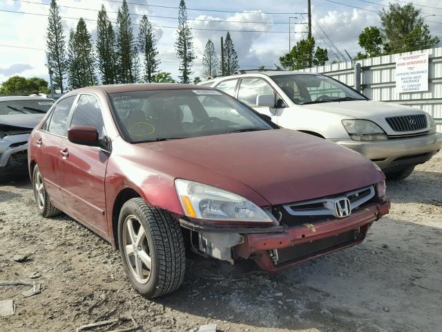 1HGCM56864A049801 - 2004 HONDA ACCORD EX BURGUNDY photo 1