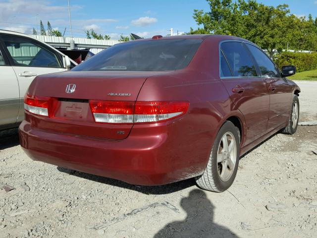 1HGCM56864A049801 - 2004 HONDA ACCORD EX BURGUNDY photo 4