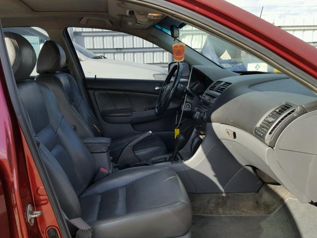 1HGCM56864A049801 - 2004 HONDA ACCORD EX BURGUNDY photo 5