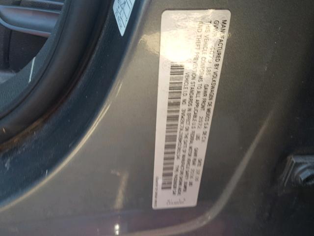 3VW2K7AJXBM338134 - 2011 VOLKSWAGEN JETTA BASE GRAY photo 10