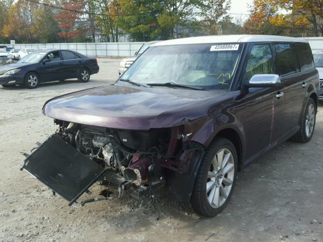 2FMHK6DT2BBD28487 - 2011 FORD FLEX BURGUNDY photo 2