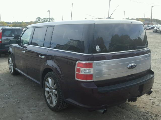 2FMHK6DT2BBD28487 - 2011 FORD FLEX BURGUNDY photo 3