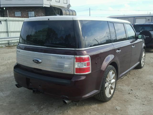 2FMHK6DT2BBD28487 - 2011 FORD FLEX BURGUNDY photo 4