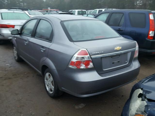 KL1TD56677B056792 - 2007 CHEVROLET AVEO GRAY photo 3