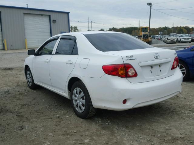 1NXBU4EE7AZ380307 - 2010 TOYOTA COROLLA WHITE photo 3