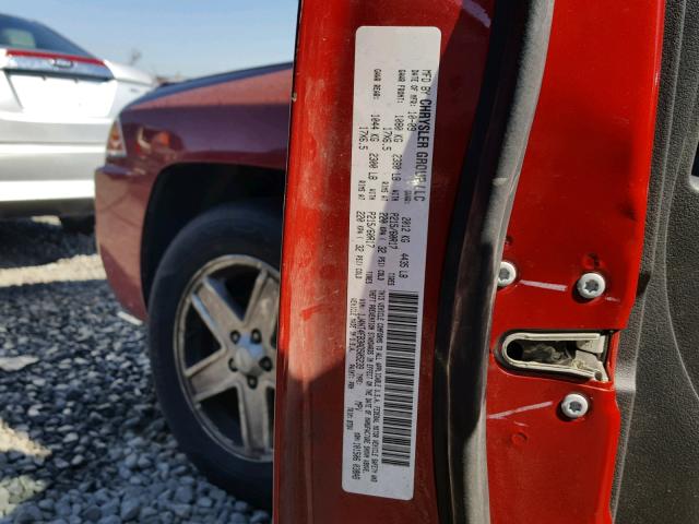 1J4NT4FB3AD505239 - 2010 JEEP COMPASS SP 红色 照片 10