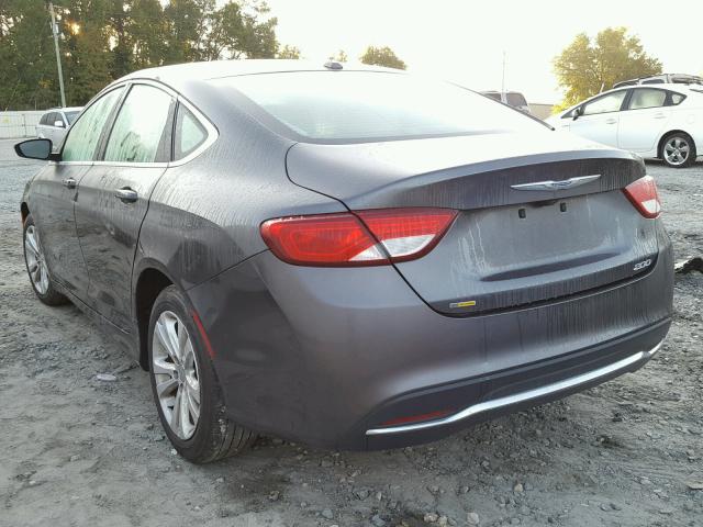 1C3CCCAB6GN164537 - 2016 CHRYSLER 200 GRAY photo 3