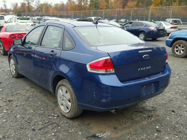 1FAHP34N68W293178 - 2008 FORD FOCUS S/SE BLUE photo 3